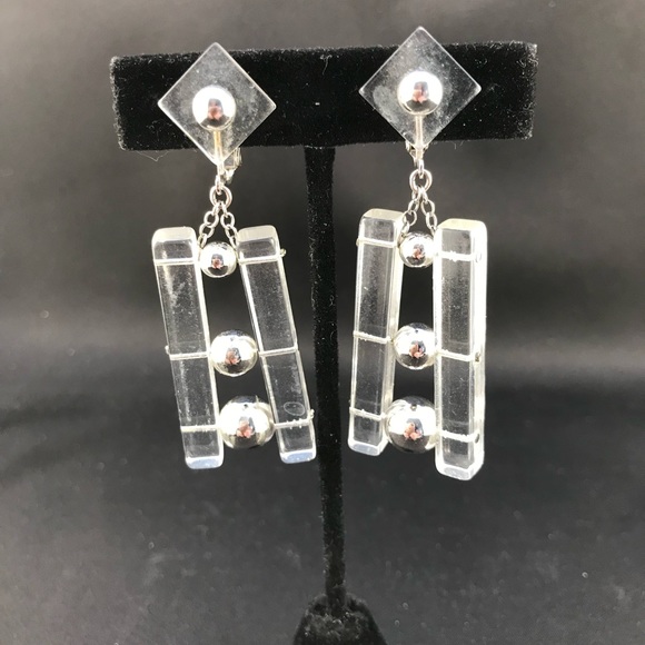 Vintage Jewelry - Vintage acrylic clip earrings Vintage Jewelry - Vintage acrylic clip earrings